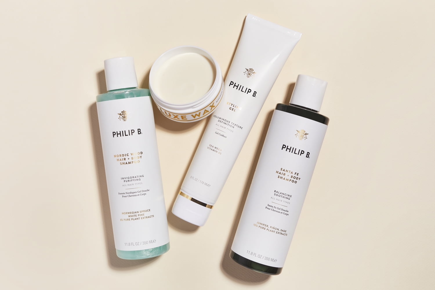 Philip B Nordic Wood Hair Plus Body Purifying Shampoo, Fresh, 11.8 fl oz