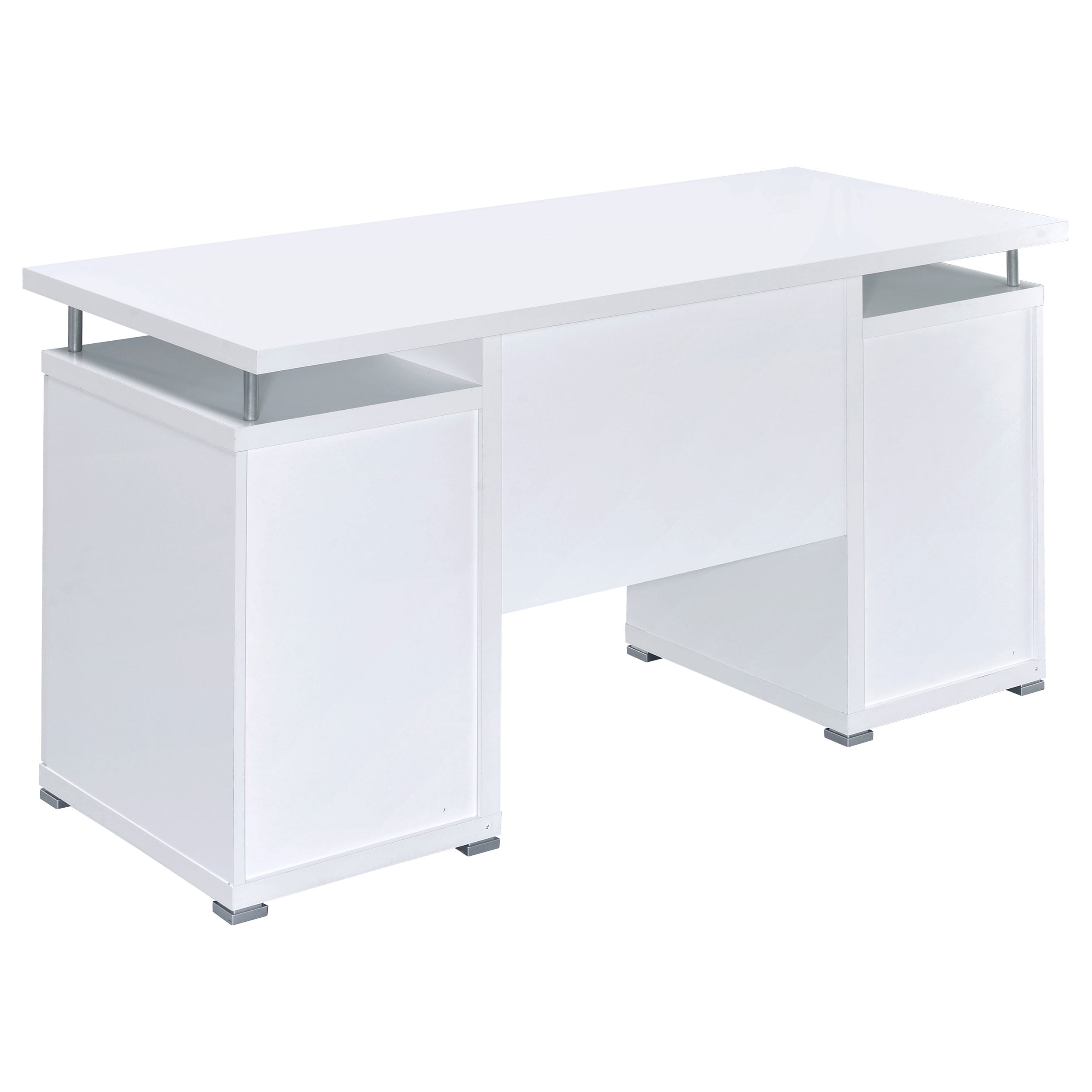 Tracy 55-inch 2-drawer Wood Office Computer Desk White