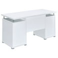 thumbnail image 6 of Tracy 55-inch 2-drawer Wood Office Computer Desk White, 6 of 11