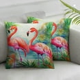 thumbnail image 2 of Nawypu  Pink Flamingo Throw Pillow Covers Set of 2,Tropical Palm Leaf Pillow Cases Decorative Square Pillowcases for Home Bed Sofa Living Room Farmhouse Outdoor, 2 of 6