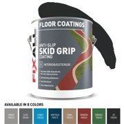 Skid Grip Anti-Slip Floor Coating, Slip-Resistant Pavement, Cement and Concrete Paint, Jet, 1 Gallon