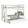 thumbnail image 5 of Bedz King Bunk Beds Twin over Twin Mission Style with End Ladder and a Twin Trundle, White, 5 of 10