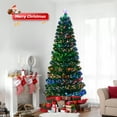 thumbnail image 5 of 7 FT Green Fiber Optic Christmas Tree with Lighted Top Star, 280 Branch Tips, Pre-Lit PVC Holiday Decor for Home, Office, Party, 5 of 8
