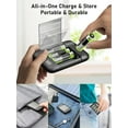 thumbnail image 6 of EELVOL Green Black Charger with 4-Pack 3000mWh Lithium-ion AA Rechargeable Batteries, 1.5V, Independent Slots, 350mA Fast Charge, USB-C Input, Slim & Portable Design, 6 of 14