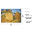 thumbnail image 2 of Haystacks in Provence France (Heuschober in der Provence) - From an Original Color Painting by Vincent van Gogh c.1888 - Master Art Print 10in x 14in, 2 of 4