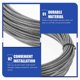 thumbnail image 2 of Wire Rope Kit Stainless Steel Rope Thimble for Hanging Use 1Set, 2 of 4