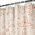 thumbnail image 3 of Gothic Shower Curtain Set - Dark Celestial Moon & Star Print, Mystical Cosmic Bath Decor, Waterproof Polyester 72"Wx72"L, Goth Aesthetic Gift, 3 of 5