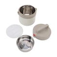 thumbnail image 2 of 1.2L Insulated Thermal Lunch Jar 304 Stainless Steel Vacuum Thermal Lunch Containers with Spoon for Students Workers Apricot White, 2 of 5