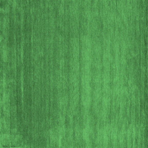 Ahgly Company Indoor Square Abstract Emerald Green Contemporary Area Rugs, 5' Square