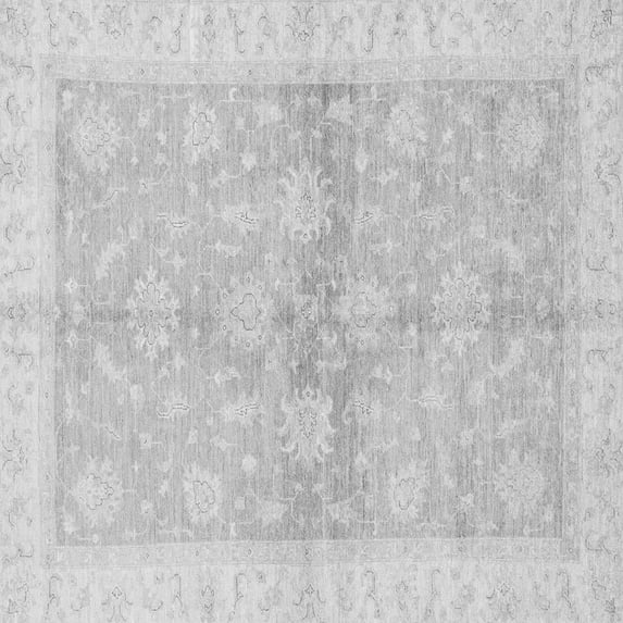Ahgly Company Indoor Square Oriental Gray Traditional Area Rugs, 8' Square