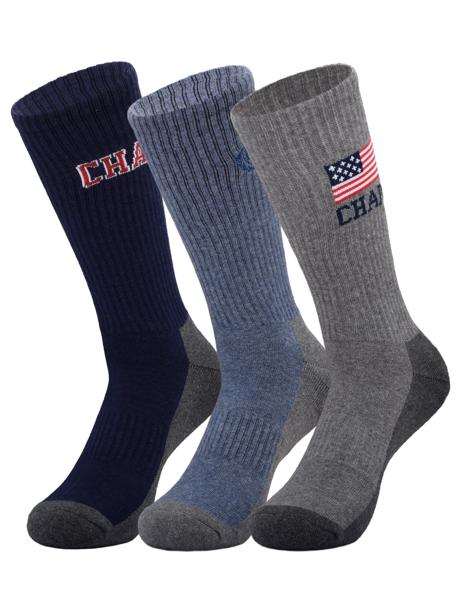 Chaps Embroidery Athletic Crews 3-Pack Men's Sock Size 10-13