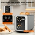 thumbnail image 5 of WHALL 2 Slice Toaster, Touchscreen Toasters with Stainless Steel, Wide Slots, Bagel, Defrost, 850W, 5 of 8