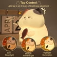 thumbnail image 4 of Greedy Cat Night Light for Kids, 3 Levels Dimmable Cute Kitty Nursery Nightlight with Touch Color Change, Squishy Silicone Rechargeable Bedside Lamp for Baby/Pregnant Mom/Elderly/Adults, 4 of 17