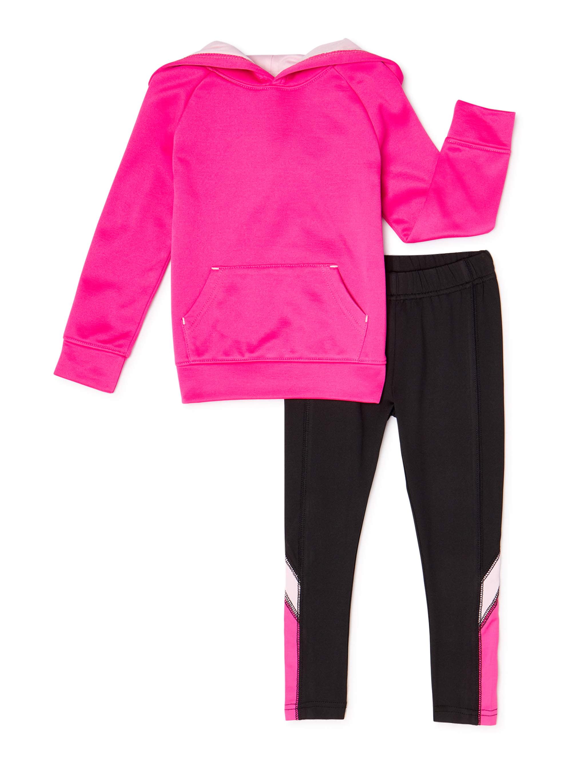 Cheetah Cheetah Toddler Girls Performance Fleece Hoodie & Colorblock Legging, 2Piece Active
