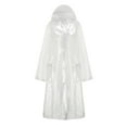 thumbnail image 2 of Impermeable chaqueta de lluvia con capucha cubierta transparente impermeable L Colcomx Poncho transparente con capucha para lluvia, 2 of 8