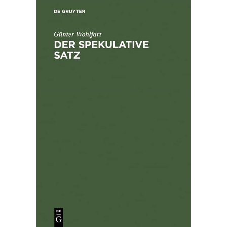Der spekulative Satz, (Hardcover)