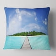 thumbnail image 2 of Designart Maldives Panorama - Seascape Photography Throw Pillow - 16x16, 2 of 5