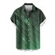 thumbnail image 4 of Mens Casual Manga Corta Botón Abajo Camisas Turndown Cuello Blusa de Impresión, Poliéster Ligero Top de la Moda para el Verano Al Aire Libre Y el Uso Diario, 4 of 6