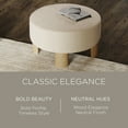 thumbnail image 3 of Open Box Maven Lane Contemporary Upholstered Ottoman w/Natural Wood Finish, 3 of 7