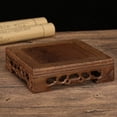 thumbnail image 3 of Rectangular Wooden Display Stand, Exquisite Stable Carved Display Stand Strong Load Bearing Multi Functional  for Home L 17x11x3.8cm, 3 of 7