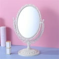 thumbnail image 5 of Heart Shaped Makeup Double Rotatable Lightweight Vanity Cosmetic with Non Base for Bathroom Bedroom Dressing Table, 5 of 5