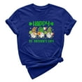 thumbnail image 2 of LSLJS Col Rond Saint Patrick's Imprimé à Quatre Feuilles Manches Courtes Décontracté Ample Haut Manches Courtes Col Rond/chemise, Cadeaux pour Femmes, 2 of 4