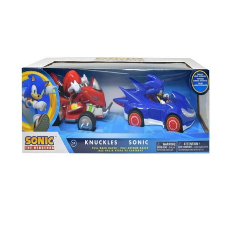 Sonic The Hedgehog Pullback Racers Sonic & Knuckles Vehicle 2-Pack
