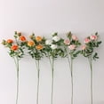 thumbnail image 6 of Artificial Rose Flower Bouquet,Faux Roses Bouquet Fake Flower with 3 Branch 7 Heads Arrangement for Wedding Party Home Office Restaurant Decoration, 6 of 8