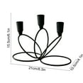 thumbnail image 3 of AuroraX 3 Wick Taper Candle Holder Black Metal Decorative Candlestick Holders Romantic Rustic Elegant Vintage Decorative Valentines Day Candle Stand Gifts for Table Centerpieces Dining Wedding Decor, 3 of 6