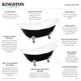 thumbnail image 6 of Aqua Eden VBTND7231NC0 72-Inch Cast Iron Oval Double Slipper Clawfoot Tub (No Faucet Drillings) in White/Matte Black, 6 of 6