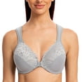 thumbnail image 2 of MELENECA Underwire Front Closure Bras for Women Gray 36F, 2 of 4