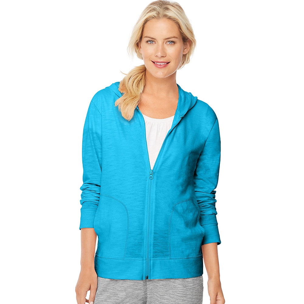 Hanes Hanes Women's Slub Jersey FullZip Hoodie Size S Color