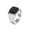 Silver, variant on HIJONES Industrial Statement Men's Ring Titanium Steel Inlaid Carbon Fiber Square Jewelry Gold 11