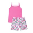 thumbnail image 4 of ITSAME Girls Outfits 2-Piece, Thin Camisole and Floral Print Shorts Summer Home Clothes Set Pink Size 7-8, 4 of 7