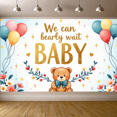 thumbnail image 7 of LUUFILx We Can Bearly Wait Baby Shower Backdrop Banner Baby Shower Decorations Photography Props Gender Reveal Party Supplies Background Floral Balloons, 7 of 7