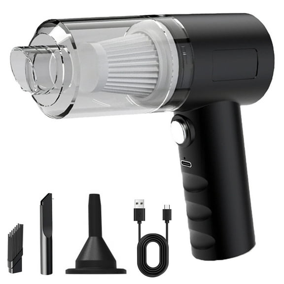 PHIGZNT Handheld Car Vacuum Cleaner with 4000Pa Powerful Suction 2 in 1 Small Car Vacuum Cleaner Mini Dusts Buster with USB Portable Vacuum Cleaner Black