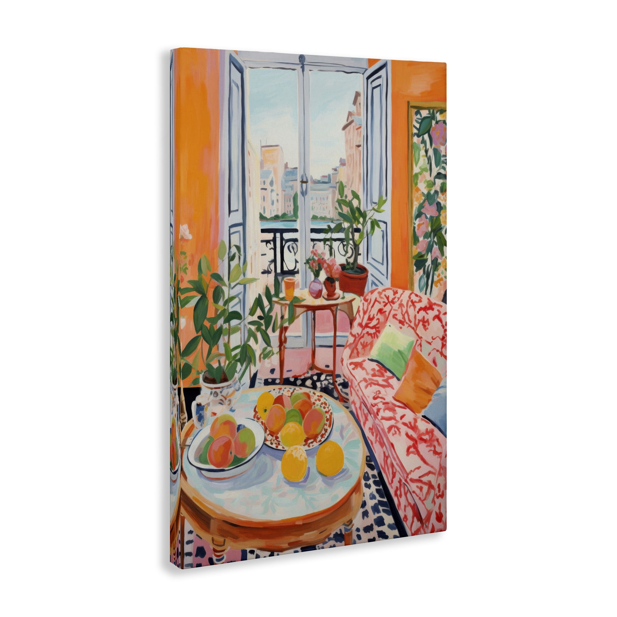 Stupell Industries Bright Sunlit Interior Furniture Painting Wrapped Canvas Art Print Wall Art, 16 x 24