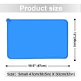 thumbnail image 2 of Rirool Silicone Dog Cat Bowl Mat - 18.5" x 11.5" - Non-Slip Waterproof Pet Feeding Mat - Black - Blue, 2 of 7