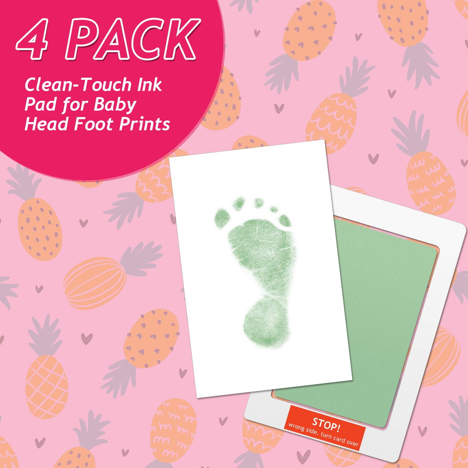 KeaBabies 1pk Inkless Ink Pad for Baby Hand and Footprint Kit, Clean Touch  Dog Paw, Dog