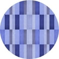 thumbnail image 1 of Ahgly Company Machine Washable Indoor Round Transitional Day Sky Blue Area Rugs, 8' Round, 1 of 7