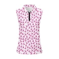 thumbnail image 4 of Womens Polo Collared Golf Shirt Women 80s 90s Vintage Print Sleeveless Golf Shirt Tops Breathable Sports Tank Tops for Tennis Golf (Pink1 XXL), 4 of 4