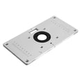 thumbnail image 3 of WALFRONT 235*120*8mm Aluminum Router Table Insert Plate with 4 Rings and Screws for Woodworking Benches, Woodworking Bench Plate, Router Table Plate, 3 of 8
