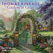 Thomas Kinkade Gardens of Grace with Scripture 2023 Wall Calendar (Other)