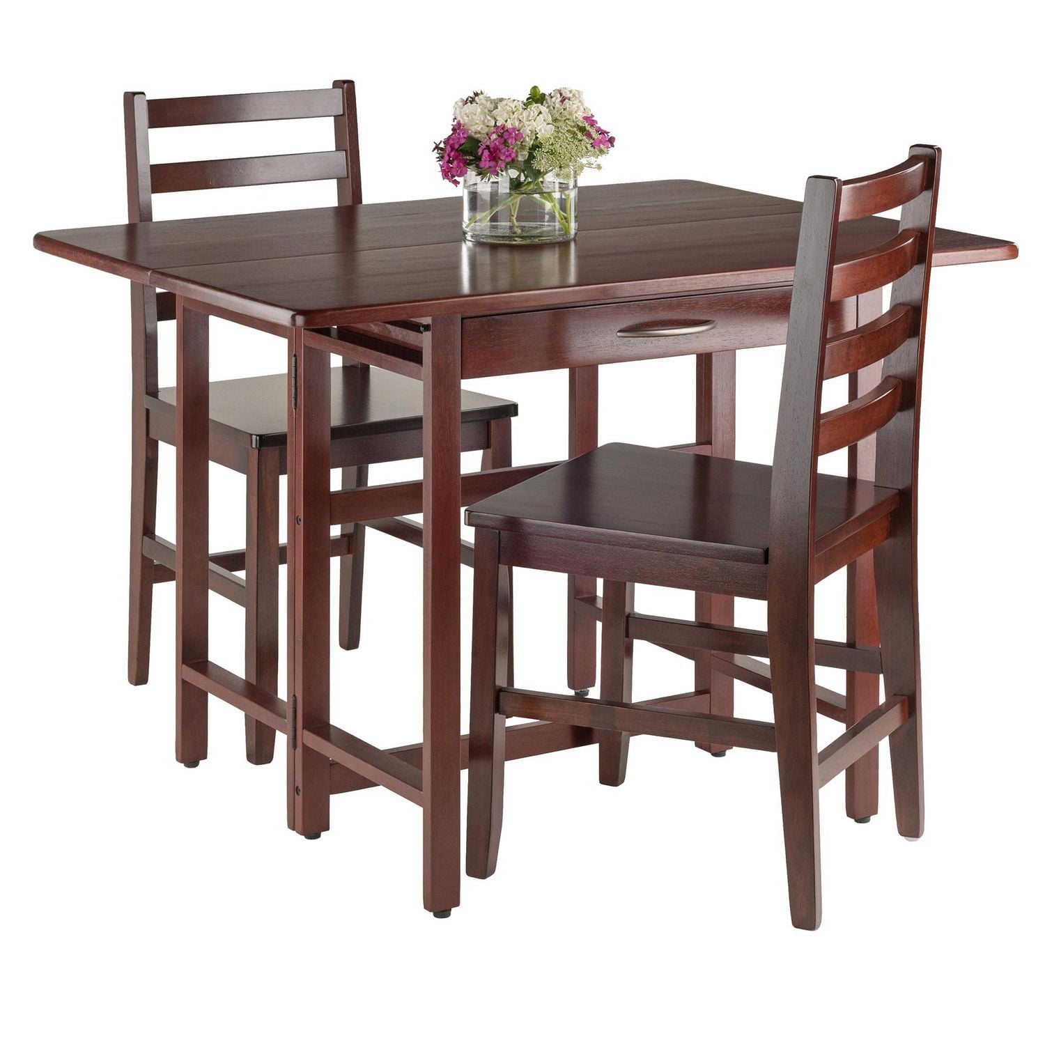 Winsome Taylor 3PC Drop Leaf Table & Ladder Back Chair