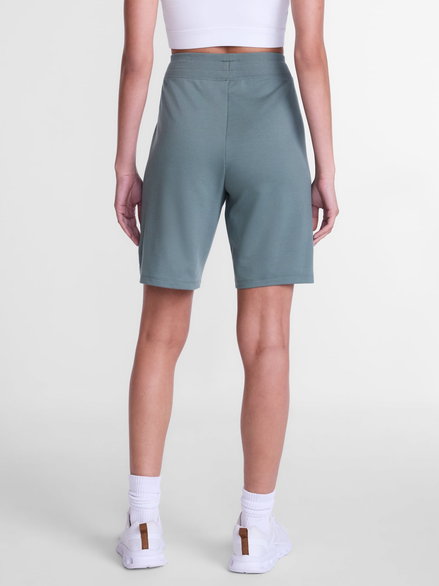 Athletic Works Women's French Terry Bermuda Shorts, 9" Inseam, Sizes XS-XXXL