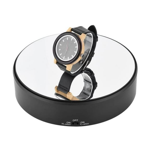 Fosa Rotating Display Stand,Mirror Surface 360° Rotary Display Stand Adjustable Rotating Speed Turntable Jewelry Holder