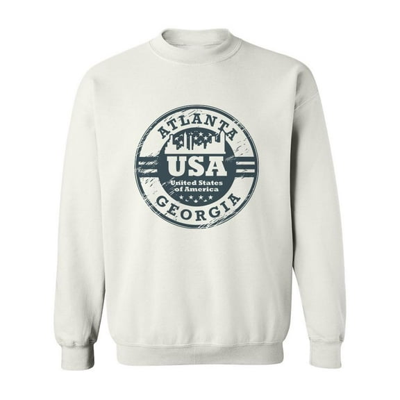 Atlanta Georgia Stamp Grunge Sweatshirt Men -Image by Shutterstock, Male 5X-Large