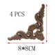 thumbnail image 2 of 4 PCS Talla de madera Calcomanía floral madera tallada apliques for muebles Armario Marco de puerta Marco de pared Decoración de la casa Artesanía, 2 of 4