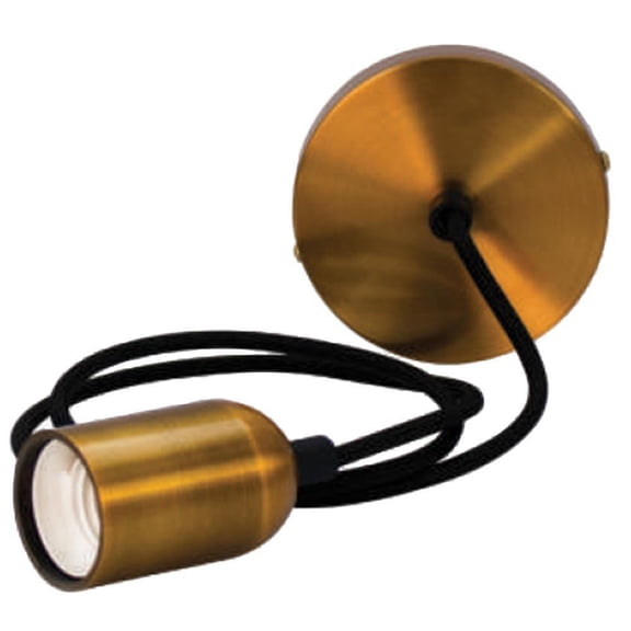 TIME LED - Antik Pendant Fitting, Smooth Antique Gold, E27