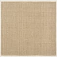 thumbnail image 1 of Safavieh Natural Fiber Collection NF114A Basketweave Natural and Beige Seagrass Square Area Rug (10' Square), 1 of 2